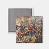 Slag bij Grunwald (middeleeuwse militaire scène) ( Magneet (Voorkant / Achterkant)