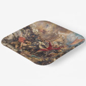 Slag bij Grunwald (middeleeuwse militaire scène) ( Papieren Bordje (Gebogen)