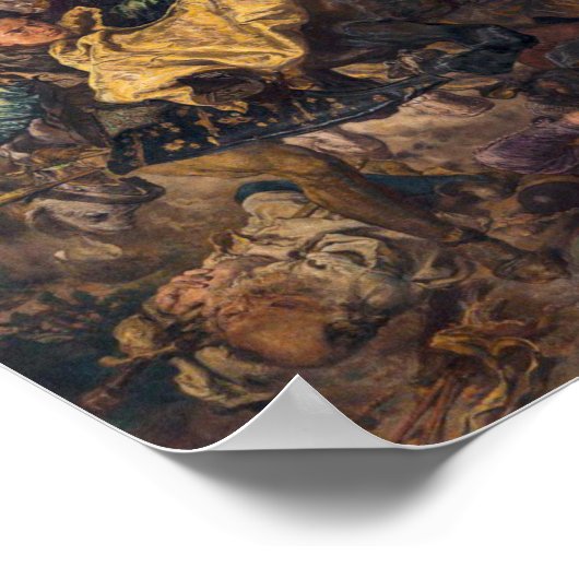 Slag bij Grunwald (middeleeuwse militaire scène) ( Poster (Hoek)