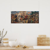 Slag bij Grunwald (middeleeuwse militaire scène) ( Poster (Keuken)