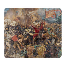 Slag bij Grunwald (middeleeuwse militaire scène) ( Snijplank