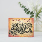 Slag bij Guadalcanal, 1943 Briefkaart (Staand voorkant)