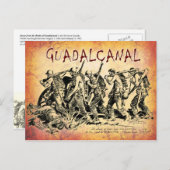 Slag bij Guadalcanal, 1943 Briefkaart (Voorkant / Achterkant)