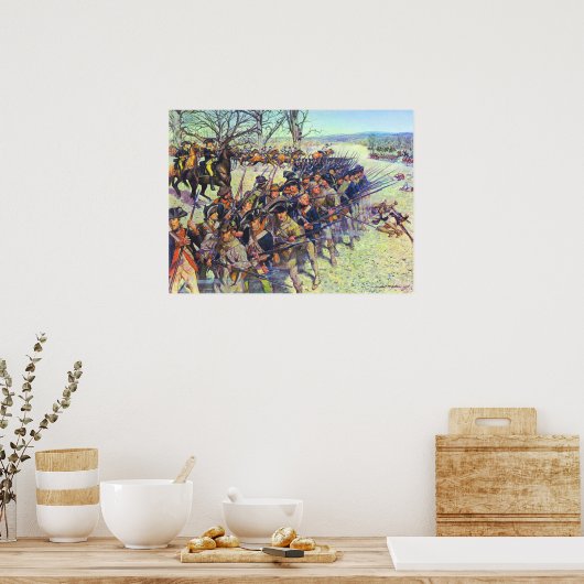 Slag bij Guilford Courthouse 15 maart 1781 Poster (Keuken)