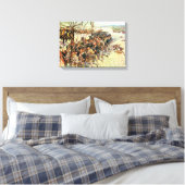 Slag bij Guilford Courthouse - Amerikaanse Revolut Canvas Afdruk (Insitu (Slaapkamer))