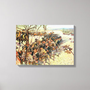 Slag bij Guilford Courthouse - Amerikaanse Revolut Canvas Afdruk