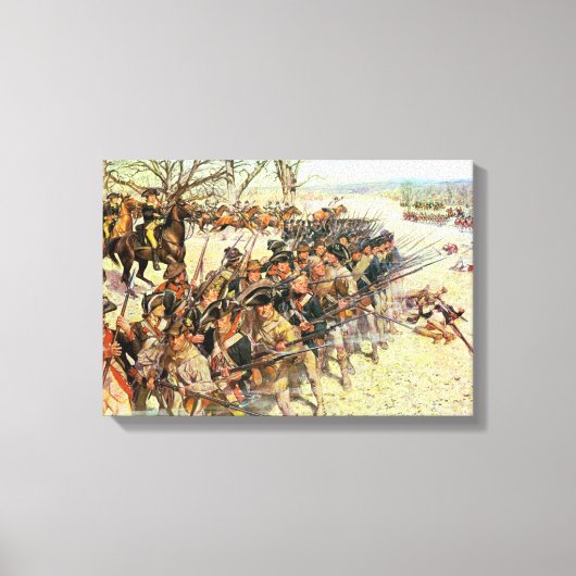 Slag bij Guilford Courthouse - Amerikaanse Revolut Canvas Afdruk (Voorkant)