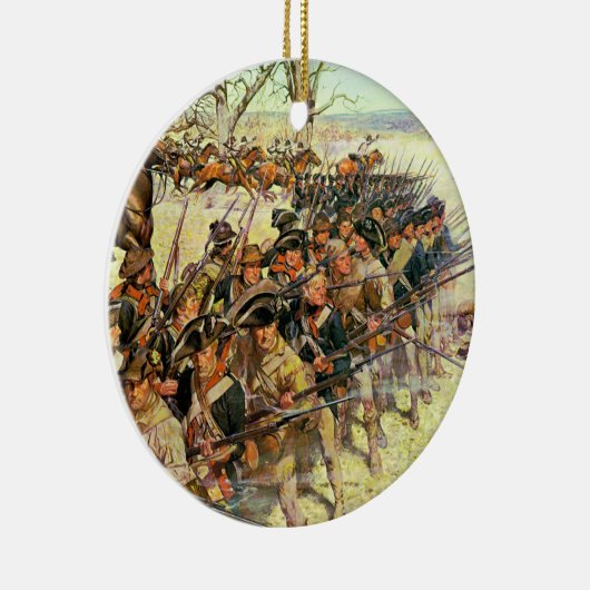 Slag bij Guilford Courthouse van Charles McBarron Keramisch Ornament (Rechts)