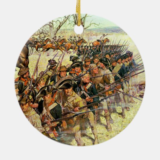 Slag bij Guilford Courthouse van Charles McBarron Keramisch Ornament (Achterkant)