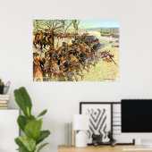 Slag bij Guilford Courthouse van Charles McBarron Poster (Thuiskantoor)