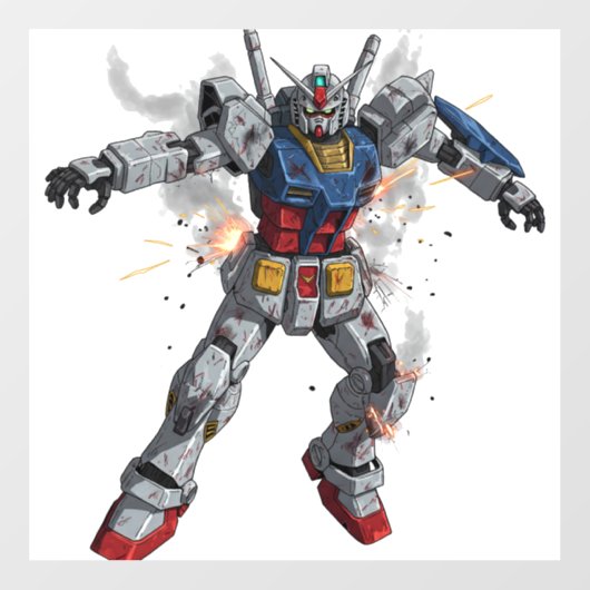 Slag bij Gundam Raamsticker (Vel)