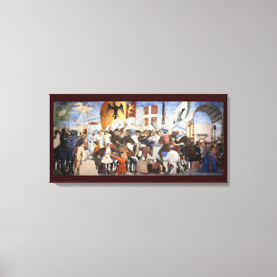 SLAG BIJ HERACLIUS door Piero Della Francesca Canvas Afdruk
