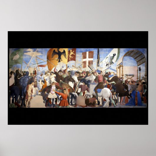 SLAG BIJ HERACLIUS door Piero Della Francesca Poster (Voorkant)
