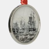 Slag bij het meer van Erie Metalen Ornament (Rechts)