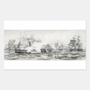 Slag bij het meer van Erie Rechthoekige Sticker