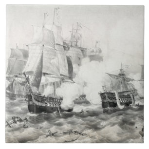 Slag bij het meer van Erie Tegeltje