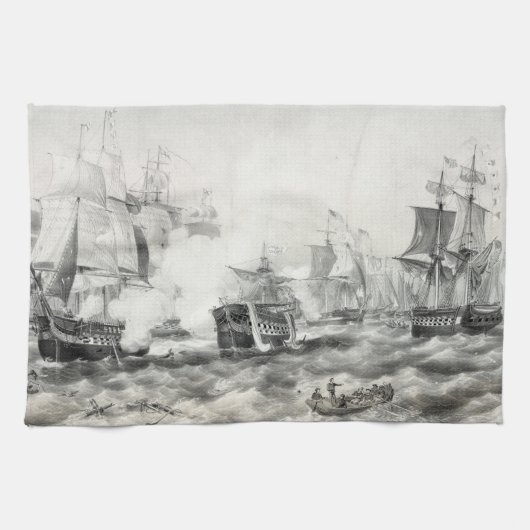Slag bij het meer van Erie Theedoek (Horizontaal)