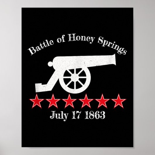 Slag bij Honey Springs - Kanon R Poster (Voorkant)