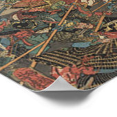 Slag bij Kawanakajima door Yoshitora Poster (Hoek)