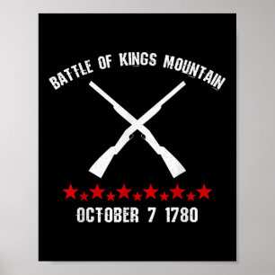 Slag bij Kings Mountain Revolutionaire Oorlog 1780 Poster