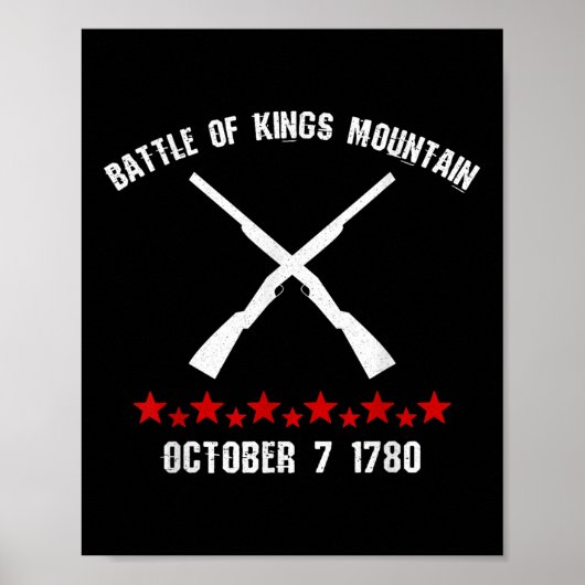 Slag bij Kings Mountain Revolutionaire Oorlog 1780 Poster (Voorkant)