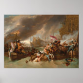 Slag bij La Hogue - Benjamin West Fine Art Poster (Voorkant)