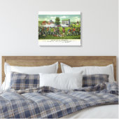 Slag bij Lexington Scene Canvas Afdruk (Insitu (Slaapkamer))