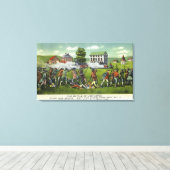 Slag bij Lexington Scene Canvas Afdruk (Insitu (Houten vloer))
