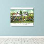 Slag bij Lexington Scene Canvas Afdruk (Insitu (Houten vloer))