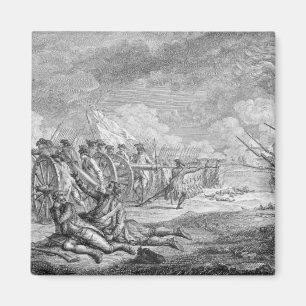 Slag bij Lexington, van 'Recueil d'Estampes' Magneet