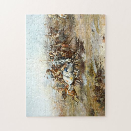 Slag bij Little Bighorn Russell Legpuzzel (Verticaal)