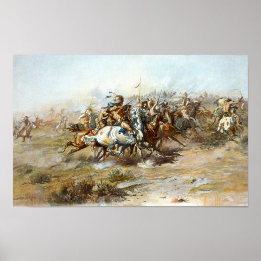 Slag bij Little Bighorn Russell Poster (Voorkant)