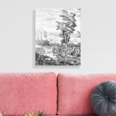 Slag bij Malplaquet Canvas Afdruk (Insitu (Woonkamer))