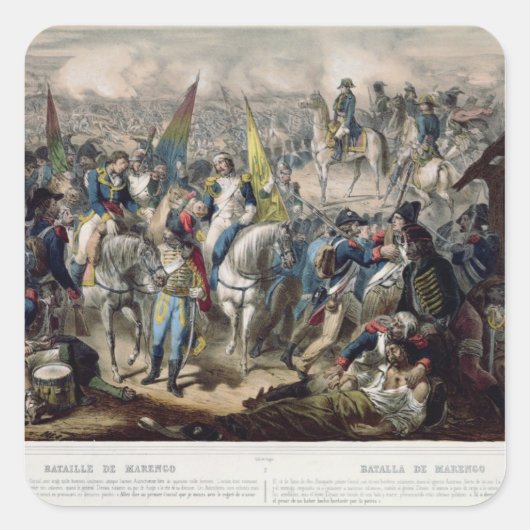 Slag bij Marengo 14 juni 1800 Vierkante Sticker (Voorkant)