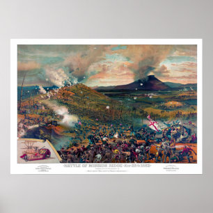 Slag bij Mission Ridge McCormick Harvesting, 1863 Poster