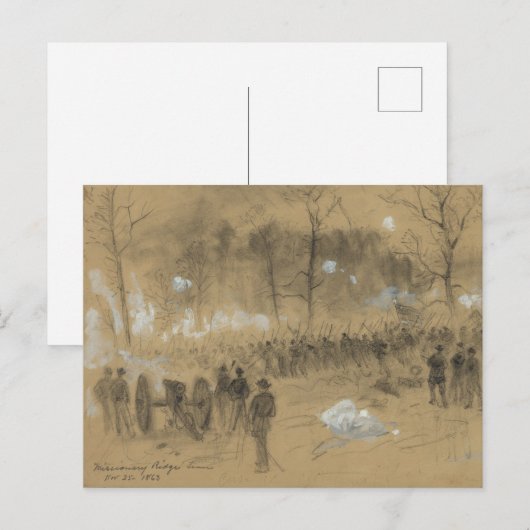 Slag bij Missionary Ridge Briefkaart (Voorkant / Achterkant)