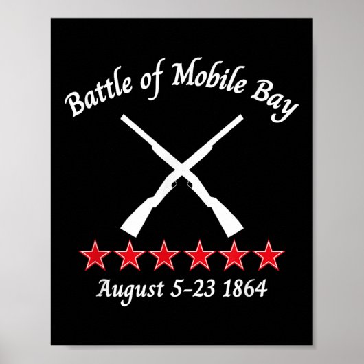 Slag bij Mobile Bay Alabama 1864 Poster (Voorkant)