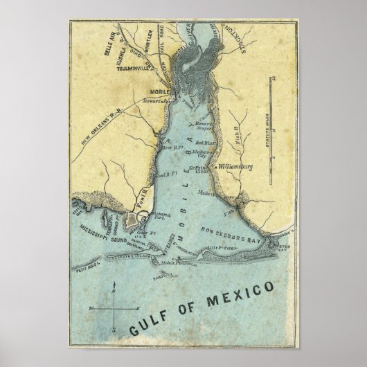 Slag bij Mobile Bay Poster (Voorkant)