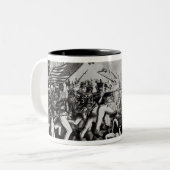 Slag bij Monterey Tweekleurige Koffiemok (Voorkant links)