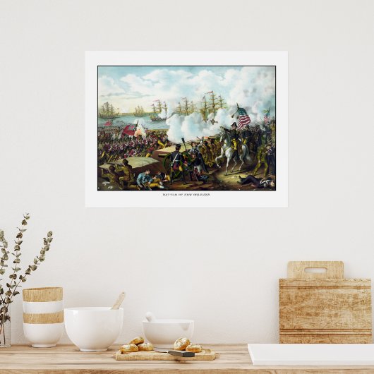 Slag bij New Orleans Poster (Keuken)