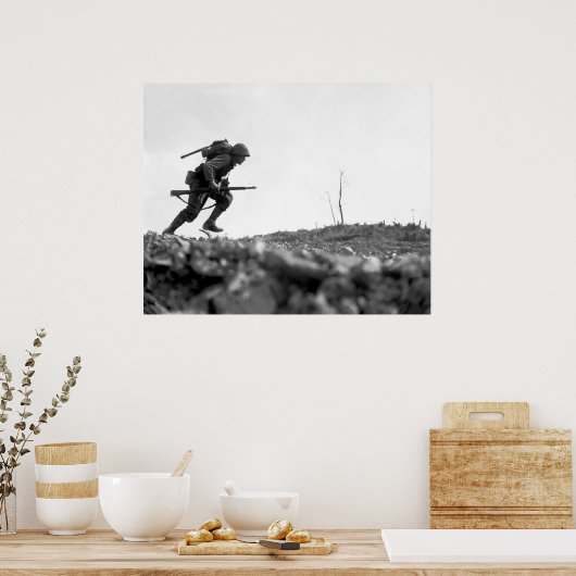 Slag bij Okinawa schilderen Poster (Keuken)