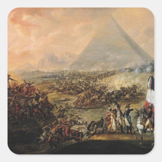 Slag bij Pyramids, 21 juli 1798 Vierkante Sticker (Voorkant)