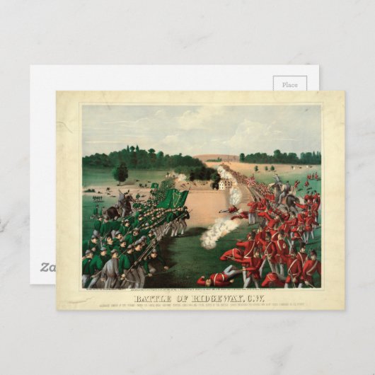 Slag bij Ridgeway (c1869) Briefkaart (Voorkant / Achterkant)