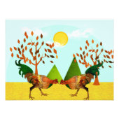 Slag bij Roosters Foto Afdruk (Voorkant)