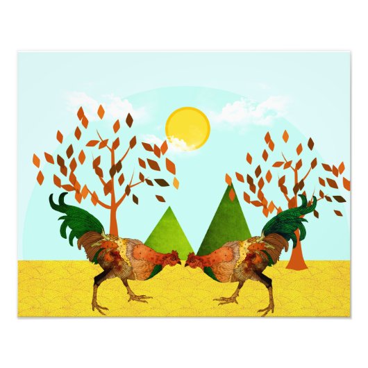 Slag bij Roosters Foto Afdruk (Voorkant)