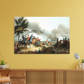 Slag bij Salamanca, geëtst door J. Clarke Canvas Afdruk (Insitu (Woonkamer))