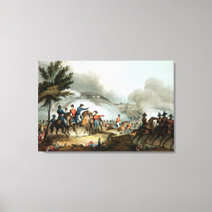 Slag bij Salamanca, geëtst door J. Clarke Canvas Afdruk