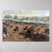 Slag bij schilderij Gettysburg (gerestaureerd) Poster (Voorkant)