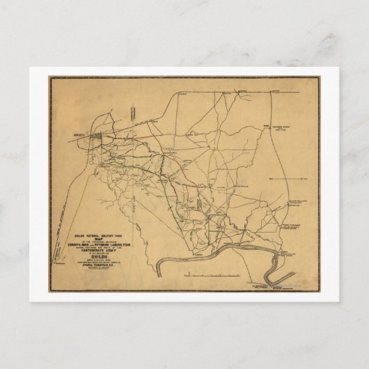 Slag bij Shiloh - Kaart 2 van de burgeroorlog (Voorkant)