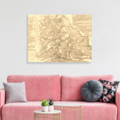 Slag bij Shiloh - Kaart 2 van de burgeroorlog Canvas Afdruk (Insitu (Woonkamer))